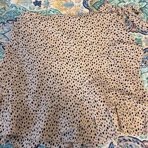 dalmation print wrap skirt